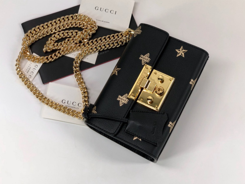 Gucci古驰 23FW09 女PADLOCK系列小号双G单肩包 409487 Padlock系列小号GG肩背包