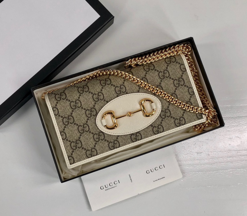 Gucci/古驰 长款链条钱包 女包621892 Gucci Horsebit 1955系列链条包钱包