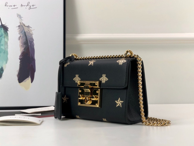 Gucci古驰 23FW09 女PADLOCK系列小号双G单肩包 409487 Padlock系列小号GG肩背包