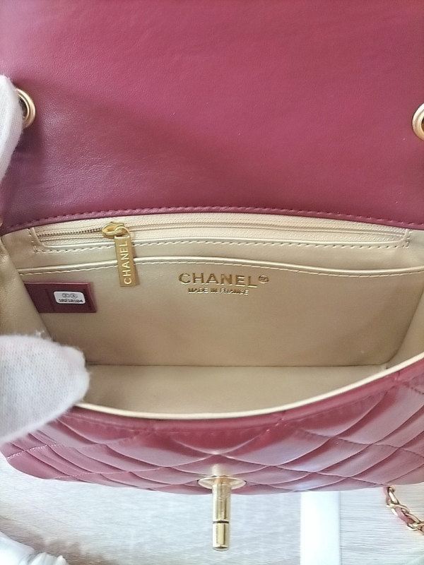 香奈儿CHANEL女包 Chanel爆款金属cf mini 口盖包20cm  9021