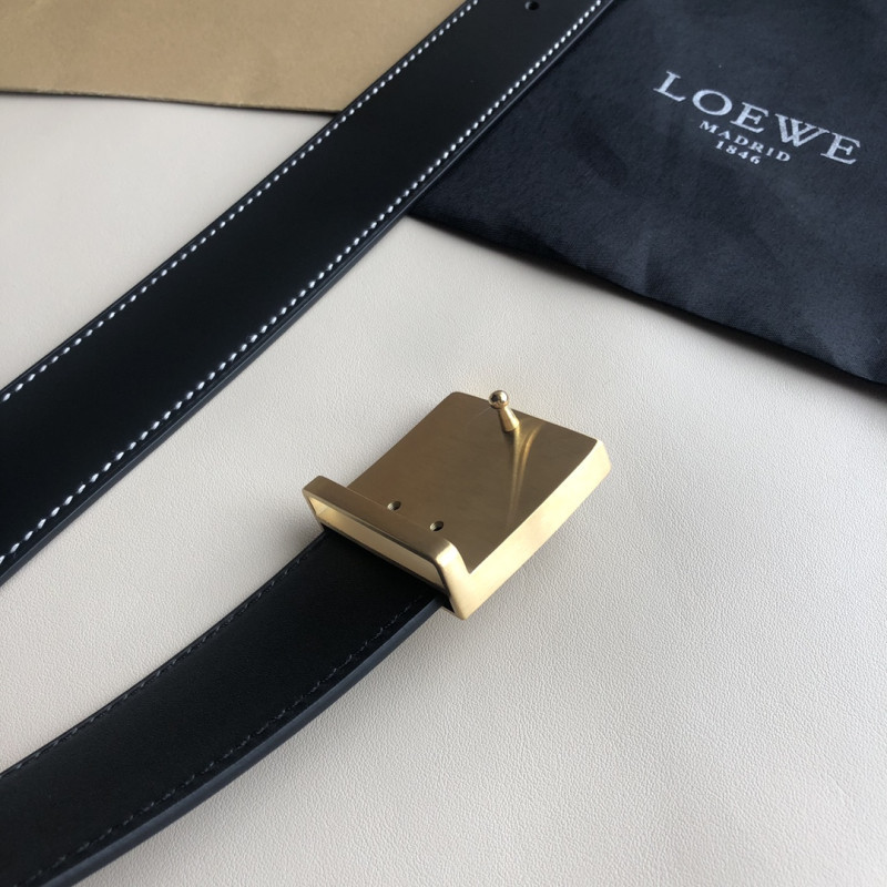 LOEWE罗意威3.8cm男士 双面头层两面外用腰带