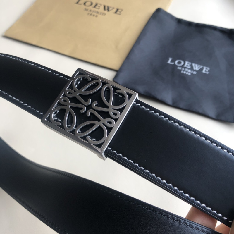 LOEWE罗意威3.8cm男士 双面头层两面外用腰带