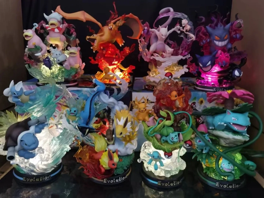 26cm Wholesale Pvc Toys High Quality Led Toys Action Figure Squirtle Pokem-on Anime Figure
