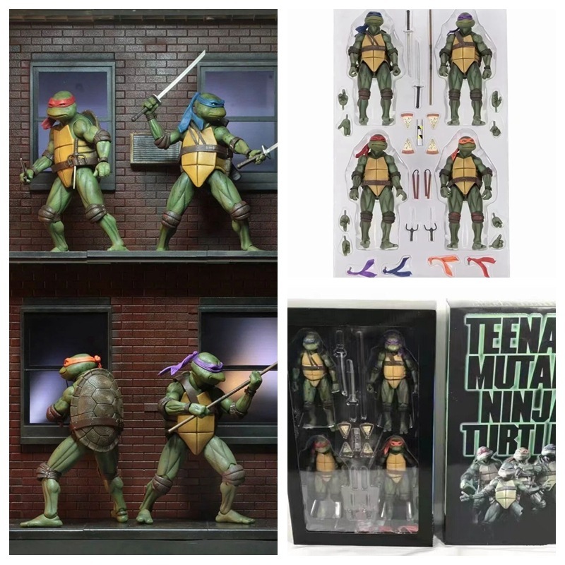 4 TMNT 2018 SDCC Limited Edition Articulated Figures in Boxes