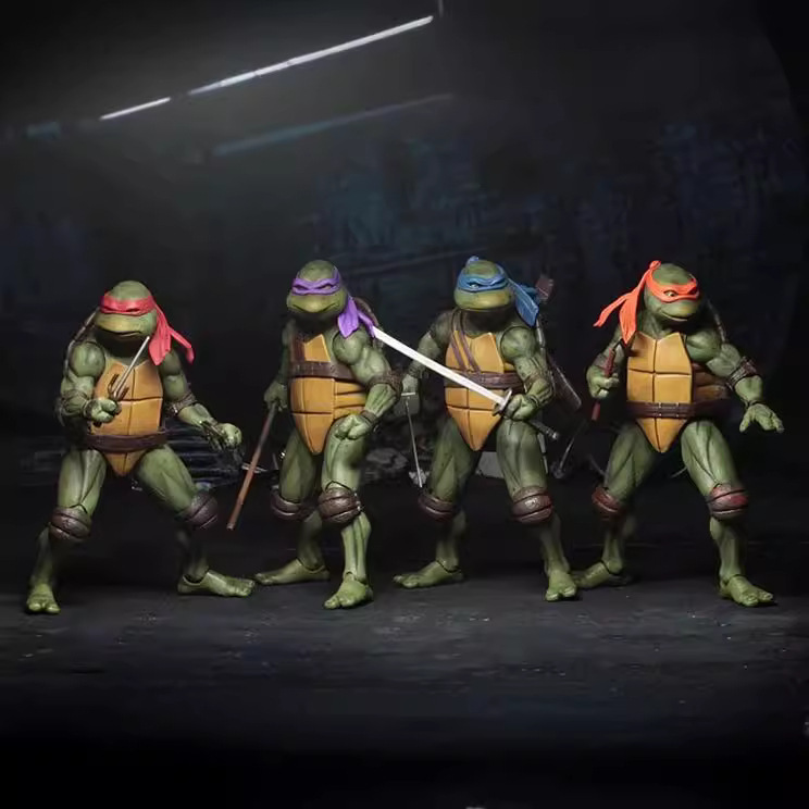 4 TMNT 2018 SDCC Limited Edition Articulated Figures in Boxes