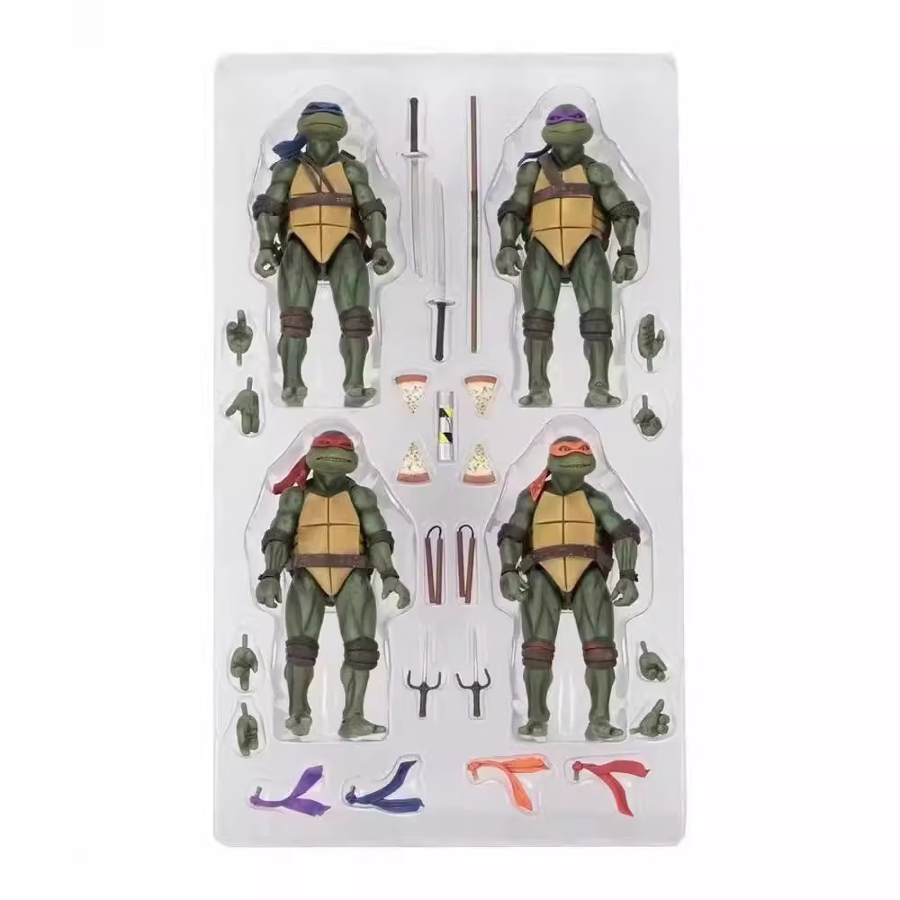 4 TMNT 2018 SDCC Limited Edition Articulated Figures in Boxes