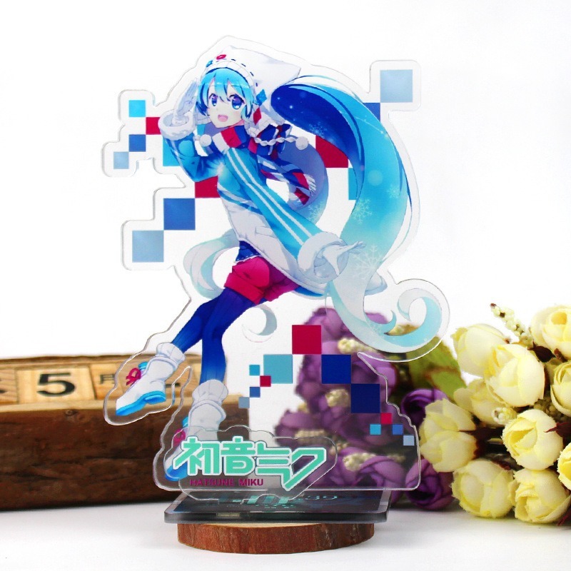 16CM Anime Figure Hatsune Miku Custom Acrylic Stand Model Plate Desk Decor Personalized Custom Acrylic Anime Stand