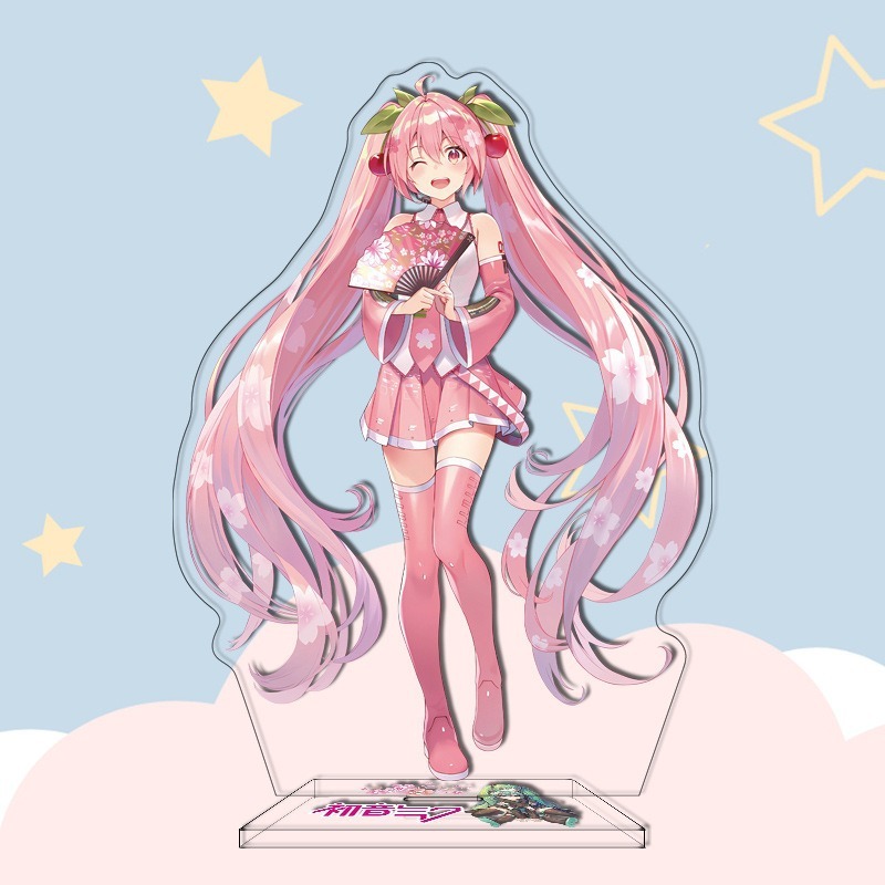 16CM Anime Figure Hatsune Miku Custom Acrylic Stand Model Plate Desk Decor Personalized Custom Acrylic Anime Stand