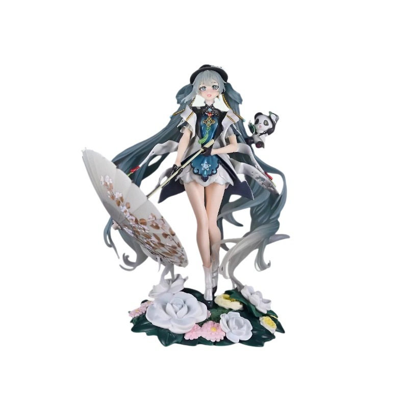 初音美少女二次元手办摆件 熊猫初音站姿动漫手办模型