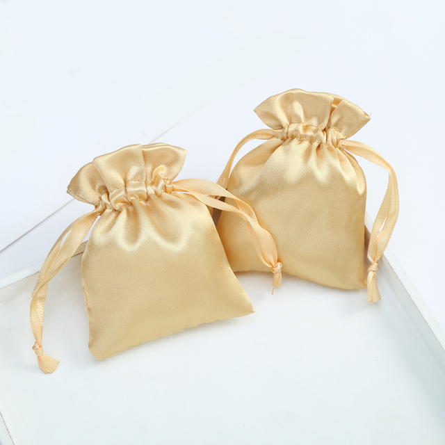 Gold Satin Pouch