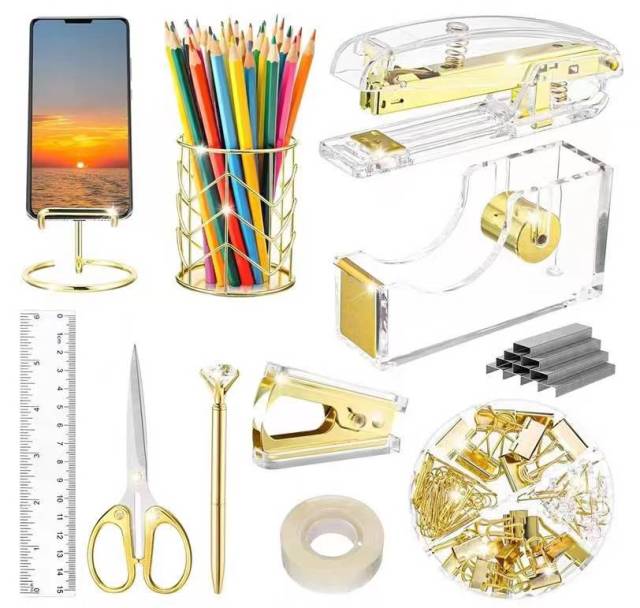 Gold Desk Stationery Set