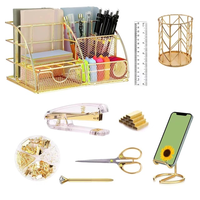 Gold Desk Stationery Set