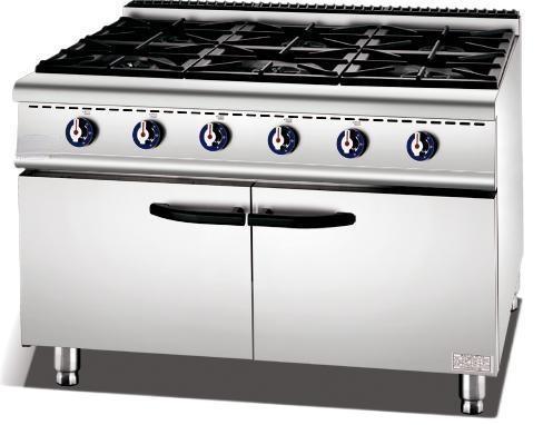 Gas 6 Burner Range with Cabinet