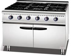 Gas 6 Burner Range with Cabinet
