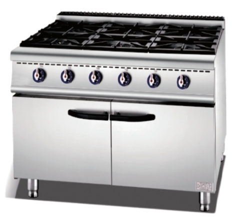 Gas 6 Burner Range with Cabinet(European burner)