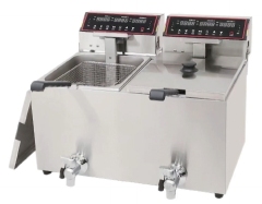 Electric Computer Panel 2 Tanks Fryer