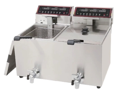 Electric Computer Panel 2 Tanks Fryer
