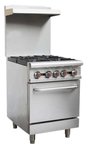 Gas burners with oven