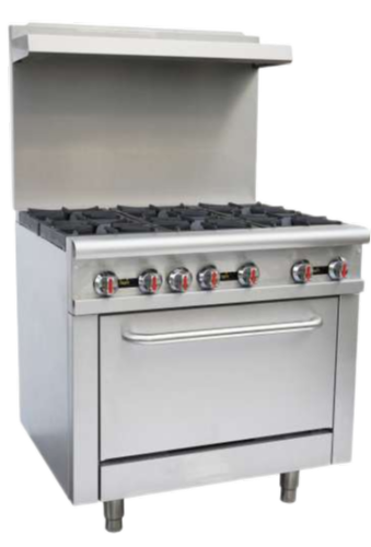 Gas burners with oven