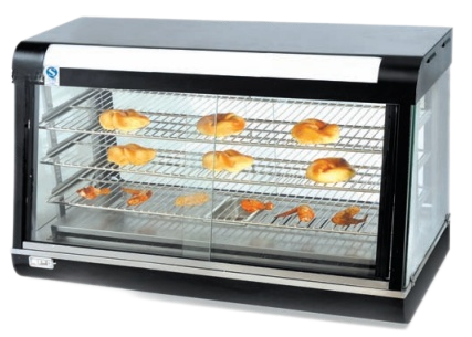 Curved Glass Electric Warming Showcase