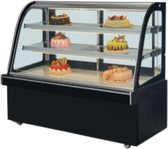 Curved Glass Cake Showcase