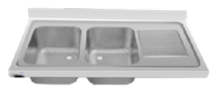 Single Sink bowl with drainer worktop