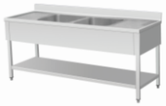 European Double Sink with Double Drainer(Witn Space For Dishwasher)