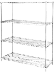 4-tier Stainless Steel 304 Wire Shelving
