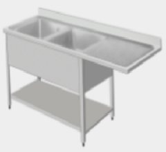 European Double Sink with Double Drainer