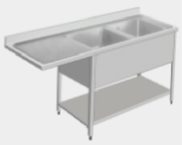 European Style Sink with Drainer(Witn Space For Dishwasher)