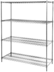 4-tier Chrome Plating Wire Shelving