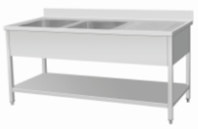 European Double Sink with Double Drainer