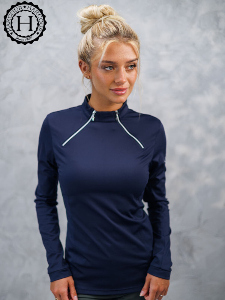 PRELUDE Women warm polo女士馬術加絨雙拉鏈長袖polo