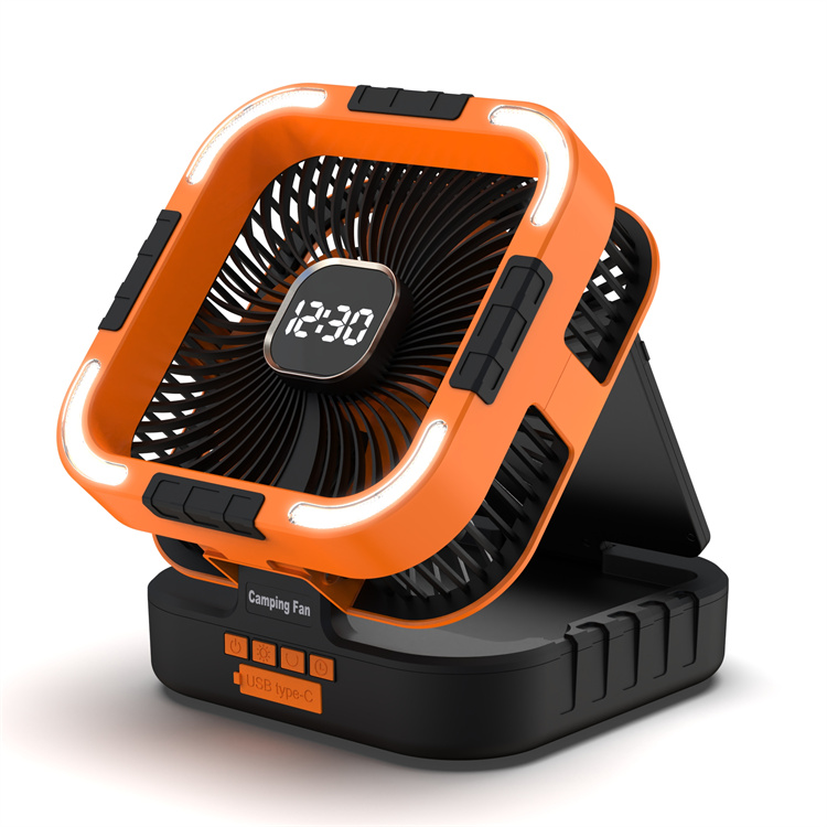 Solar Powered Computer Fan BALACN F905 10000mAh Camping solar Fan