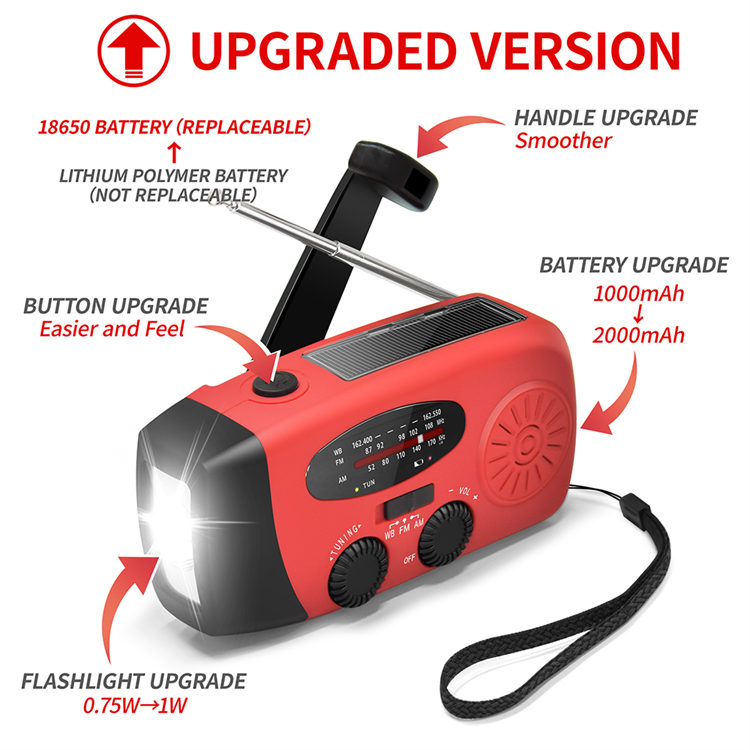 MD-088 Portable Emergency Hand Crank Radio