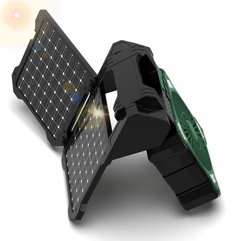 BALACN F904 Dual Solar Panel Removeable Fan