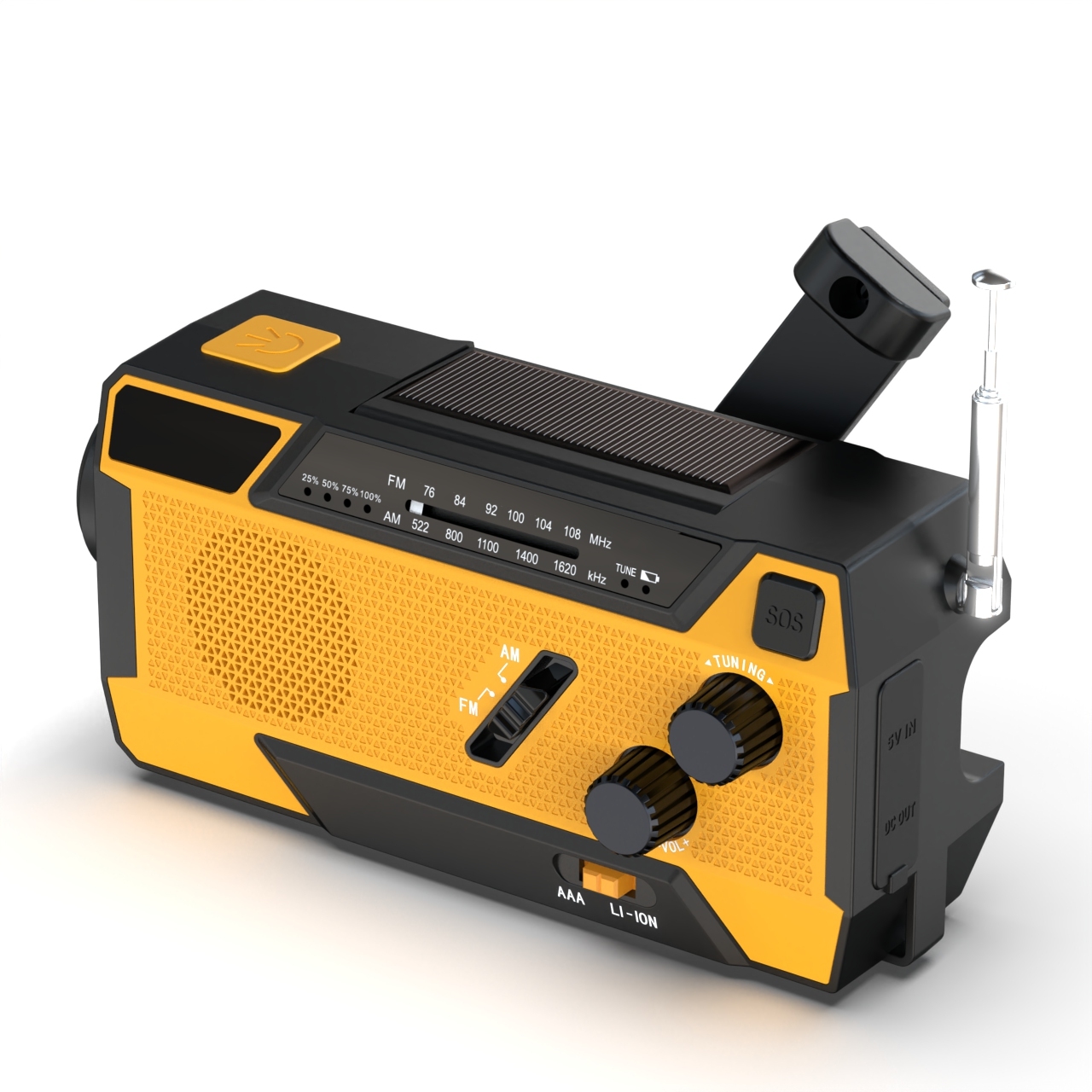MD-090S Solar Hand Crank Emergency Radio