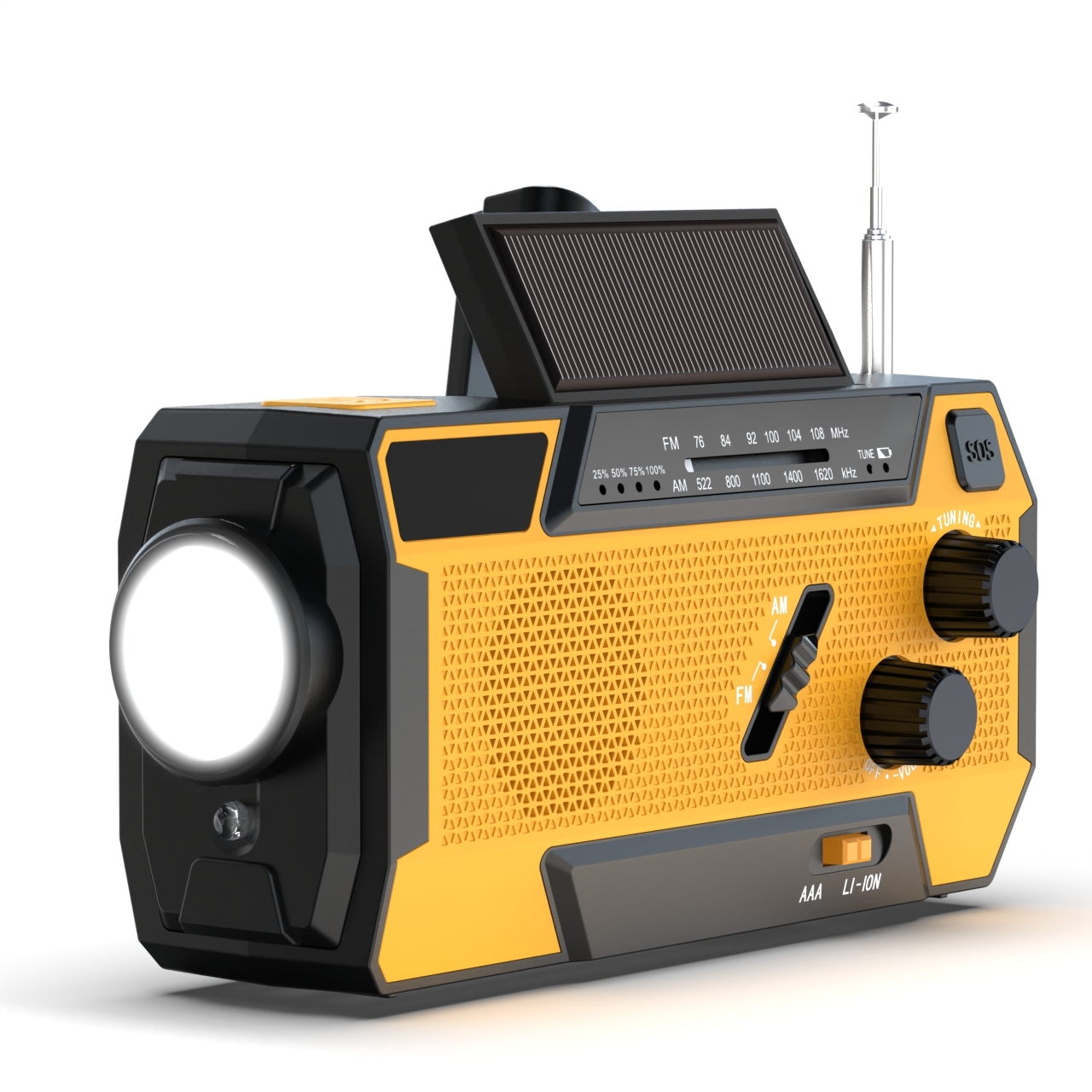 MD-090S Solar Hand Crank Emergency Radio