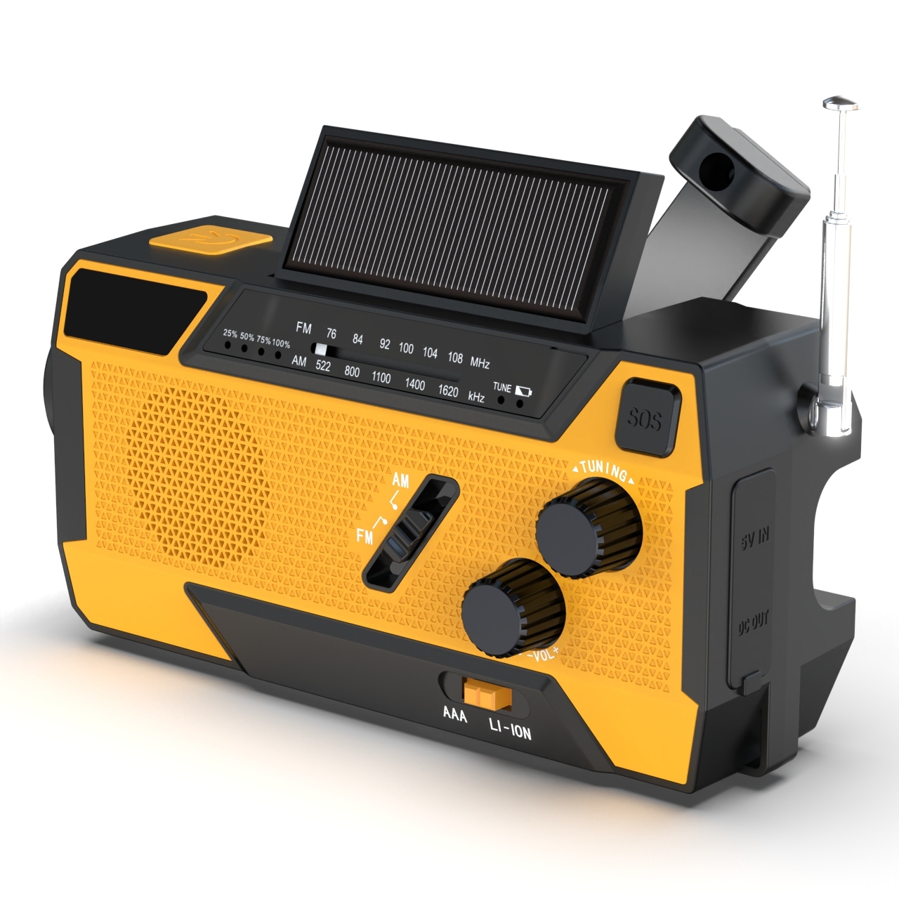 MD-090S Solar Hand Crank Emergency Radio