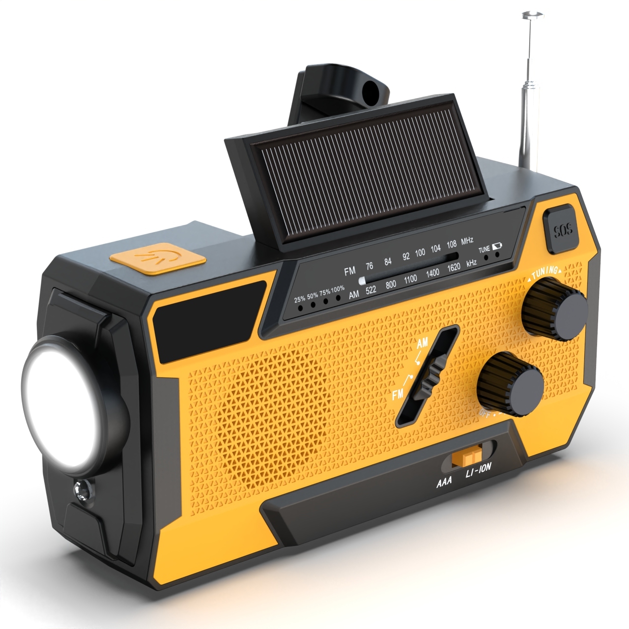 MD-090S Solar Hand Crank Emergency Radio