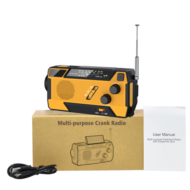 MD-090S ソーラーハンドクランク緊急ラジオ