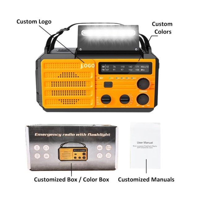 MD-091 Solar Hand Crank Emergency Radio