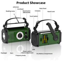 MD-107 Portable Hand Crank Solar Radio