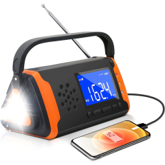 MD-097 Portable Hand Crank Solar Radio