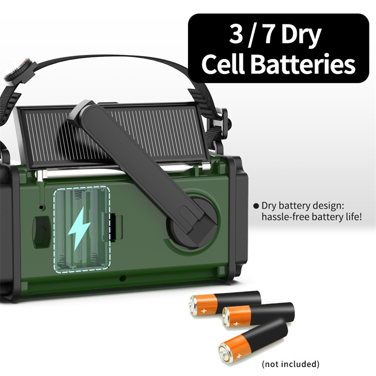 MD-107 Portable Hand Crank Solar Radio