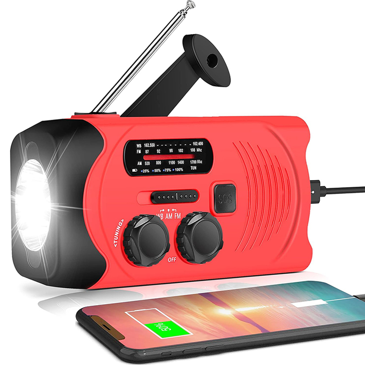MD-088P Portable Hand Crank Solar Radio