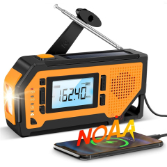 MD-092P 2000mAh Solar Hand-Crank Emergency Weather Radio