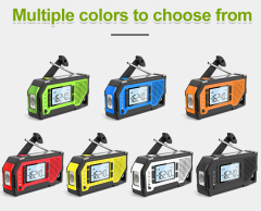 MD-092P 2000mAh Solar Hand-Crank Emergency Weather Radio