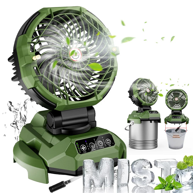 Solar Mist Fans BALACN-X69 Solar-Ready Misting Fan | Off-Grid Cooling & Power Station