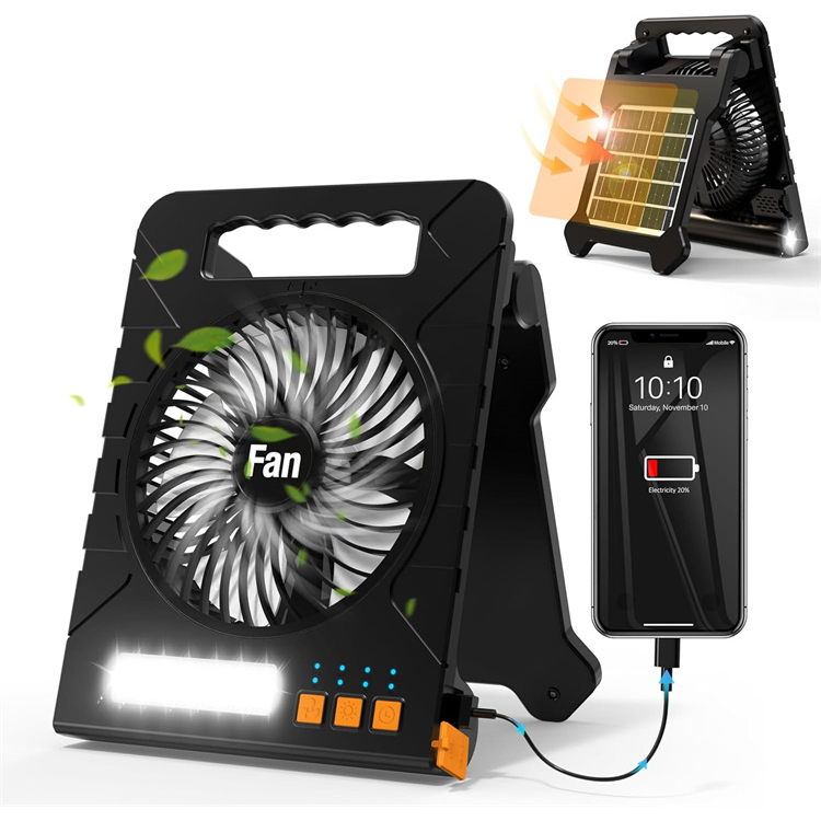 BALACN F907 Solar Camping Fan with Led Light
